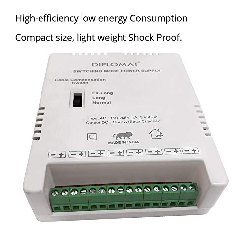 Image of Elove 8 Channel SMPS for CCTV Power Supply Adapter for up to 8 CCTV Cameras 12v SMPS with Multi Port for CCTV Security Bullet & Dome Camera Security Surveillance Cameras
