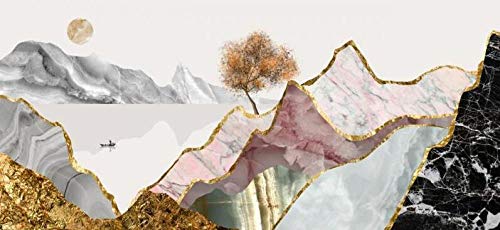 papel de parede Benutzerdefinierte neue graue Marmormuster abstrakte Linien Licht Luxus Rauch TV Hintergrund Tapete - 200x140cm/79"x 55