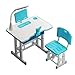 Produktbild HEMFV Höhenverstellbarer Kinderschreibtisch und Stuhl Set, Kinder Studie Tisch, Kinder Interaktive Workstation, W/LED-Lampe, Fach-Speicher, Kipp-Oberfläche, Bücher