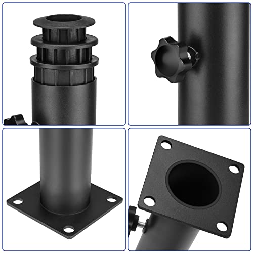 Tube de parasol lalafancy noir réglable en métal pour mâts de différents diamètres