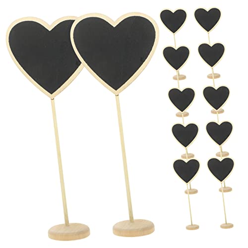 HOODANCOS 12pcs Small Heart-Shaped Chalkboards for Weddings Restaurants and Events Erasable Memo Boards for Tabletop Decorations and Menu Displays