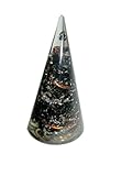 Jet Exquisite Black Touramline Orgone Antenna Cone Chakra Crystal Gemstones Agate Onyx Christmas EMF Protection Divine Spiritual Metaphysical Marvelous Brilliant Energetic Positive