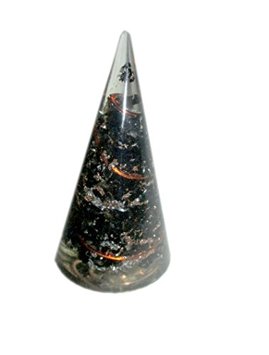 Jet Exquisite Black Touramline Orgone Antenna Cone Chakra Crystal Gemstones Agate Onyx Christmas Divine Spiritual Metaphysical Marvelous Brilliant Energetic Positive