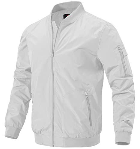 Image of Gopune Men's Windproof Bomber Jacket Lightweight Windbreaker Outdoor Golf Fashion Coat