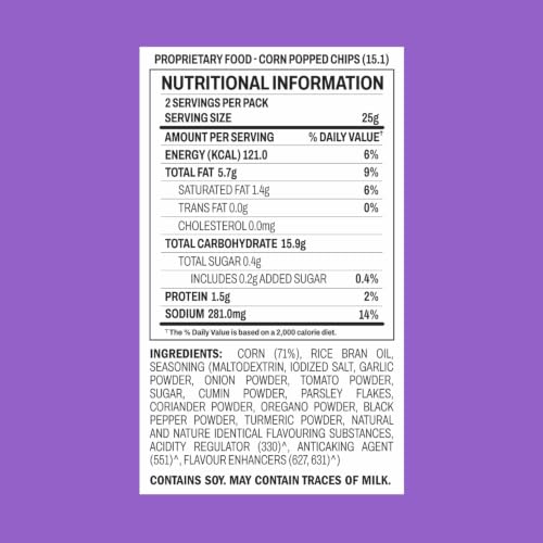 Image of BRB Corn Popped Chips | Popcorn & Nachos Upgraded | Not Baked. Not Fired. | Garlic Bread Flavour | 5 Packs X 48 Grams