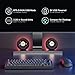 Redragon GS590 Wireless RGB Desktop Speakers, 2.0 PC Computer Stereo Speaker w/BT 5.0/AUX/USB Mode, Compact Size, Back Ambient RGB Backlight and Easy-Access in-line Control Box, USB Powered