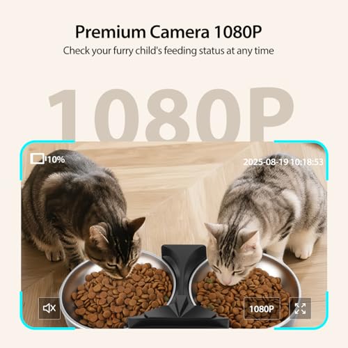 Nobleza Comedero Gato Automático 6L con Cámara 1080P 120°: App Control, WiFi 5G/2.4G, Audio Bidireccional, Llamadas Mascotas, Detección Movimiento + Sello Hermético ¡Control Remoto Total! - imagen 2