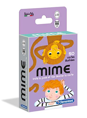 Clementoni | Jeu De Mimes pour Enfant 4 Ans+ | 50 Cartes sans Lecture à Mimer | Grimaces, Actions, Animaux | Jeu De Société Maternelle | Activité Corporelle Ludique et Éducative