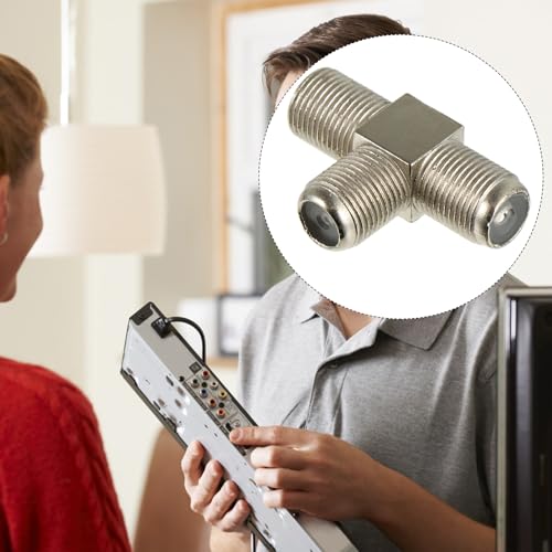 Adaptador coaxial tipo F hembra divisor de 3 vías para cable de televisión y video en casa 7