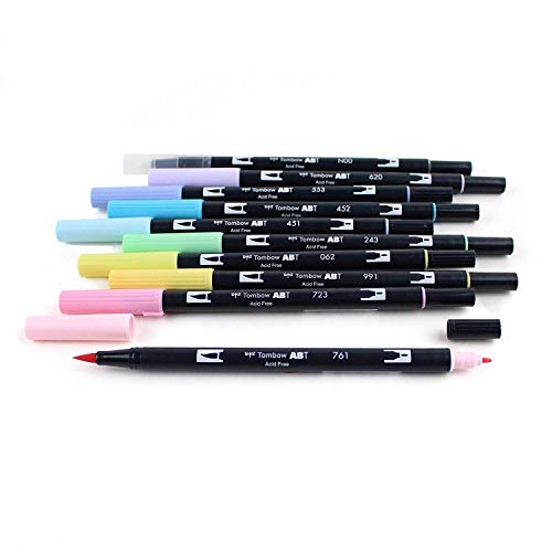 Image of Tombow TOM56185 Dual Brush Art Pen 10-piece Set - Bright Colors