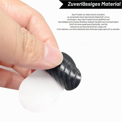 AYWFEY 100 Stück Bowling Daumenband, Schwarzes Bowling Finger Tape, Schützendes Bowlingband, Elastisches Bowling-Daumenband für Bowler, Training, Sport, Bowling-Zubehör, Perfekt für Männer Frauen