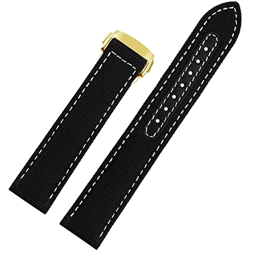Bracelet montre Omega Seamaster 300 cuir et tissu voilé de qualité
