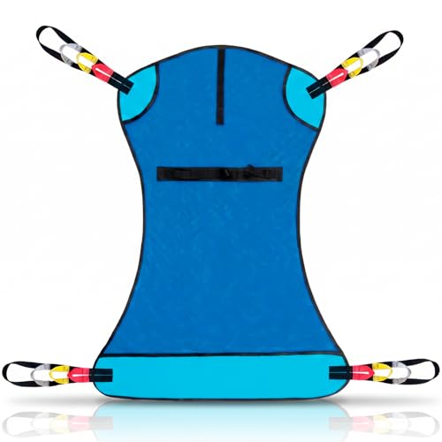 Vive Patient Lift Sling - Full Body Mesh Transfer Sling for Showering & Home Use - Hoyer Lift Pad for Elderly, Disabled, Bariatric - Patient Transfer Assist Device Blanket for Bed Positioning, Lifting