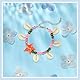 Moana kleines Muschelperlen Fußkettchen Moana Perlen Muschel Fußkettchen Moana Muschel Fußkettchen Gewelltes Fußkettchen aus Schneckenhaus Fußkettchen, Armbänder, Accessoires für den Mädchengeburtstag