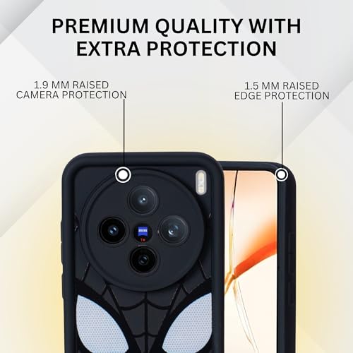 Image of DARKFIT Back Case Cover Compatible for Vivo X200 | Silicone Case | Camera & Body Protection| Shock Proof | for Vivo X200 | Color Black