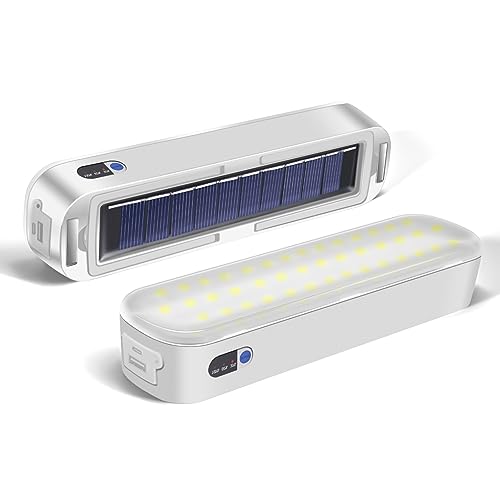 Civikyle 1-Stück LED Solar Laterne Campinglampe Magnetische Outdoor Zelt Licht 6000mAh USB Aufladbar Camping Zubehör Powerbank Notleuchte für...