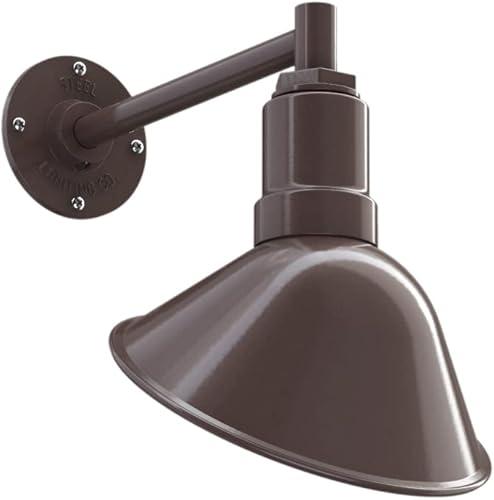 Steel Lighting Co. Venice Store - Luz de letrero para decoración de restaurante al aire libre, cúpula de 9 pulgadas, brazo recto de 11 pulgadas,