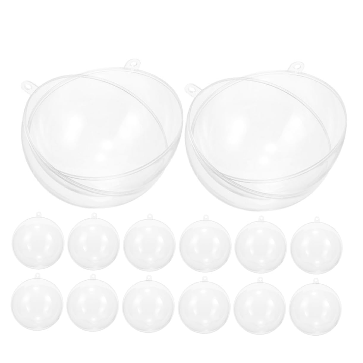 GARVALON 18pezzi Palline Trasparenti Per Decorazioni Natalizie Sfere Vuote Per Progetti Da Te Per Addobbi Natale e Festive