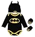 3 Piece Set: Superhero Baby Onesie (6-12 Months, Batman)