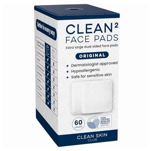 Clean Skin Club CleanÃ‚² Extra Large Face Pads, Guaranteed Not to Shed & Tear, Unique Triple Layers, Textured Side & Ultra Soft Side, Vegan Organic Disposable Cotton, Used with Makeup Remover, 60CT XL
