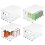 ALMACENAMIENTO PRÁCTICO: Estas cajas apilables son ideales para guardar en la nevera o en la despensa frutas y verduras, y también alimentos no perecederos como cápsulas de café, té, especias o arroz.
