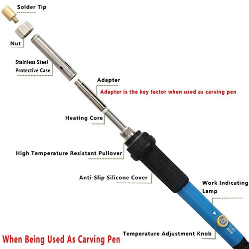 image for ACRSIKR Wood Burning Kit, Wood Burning Tool Adjustable Temperature Woo