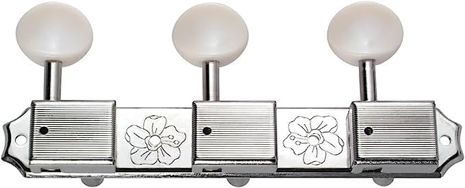 Miniatura 3 de Golden Gate F-2853 Afinadores de guitarra clásica vintage - 2 tablones (3+3) - Níquel