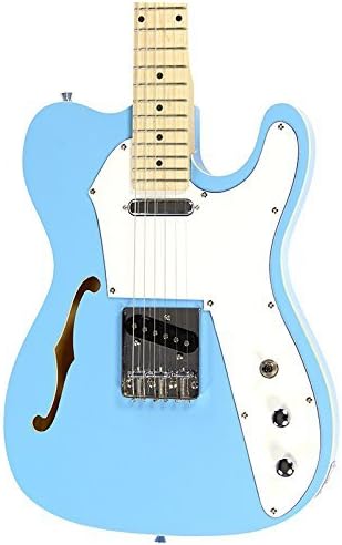 Reville RPT199 Series Semi-Hollow Electric Guitar with F Hole - Sonic Blue