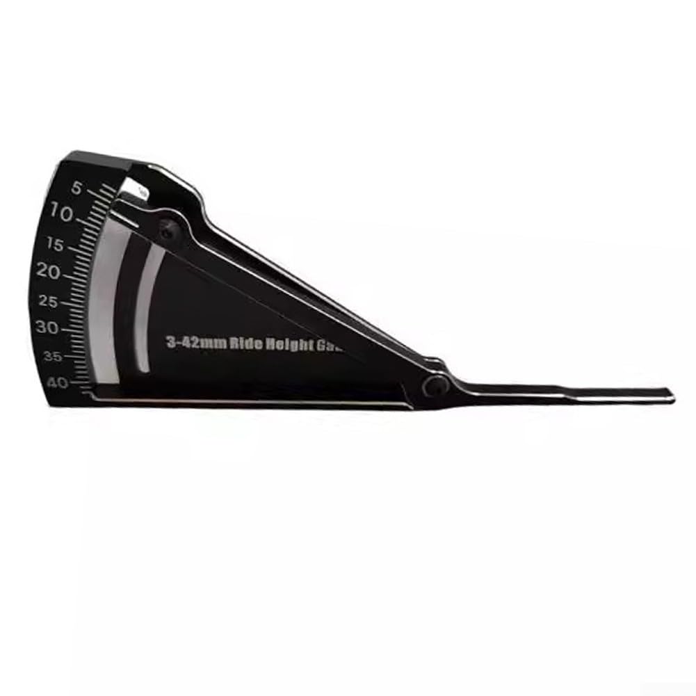 Oniissy Misuratore di altezza in alluminio RC auto altezza cerchio Camber 3-42MM regolabile righello, regolazione altezza e cerchioni Camber Multi angolo strumento di misurazione