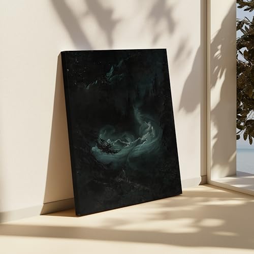 Image of Poster Master Haunted Forest Canvas - Retro Fairy Dance Print - Ghostly Spirits Art - Ideal Gift for Men, Women - Gothic Wall Decor for Bedroom, Living Room, Office - Available in 8x10 to 30x40