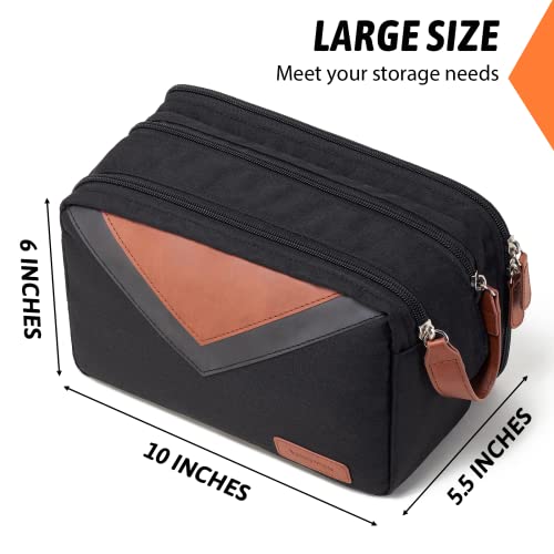 Vorspack Toiletry Bag For Men - Large Toiletries Bag For Travel Water Resistant Dopp Kit For Toiletries Accessories - Black #TOP1