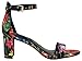 Nine West Women's Pruce Heeled Sandal, Black Lush Floral Multi 004, 7.5
