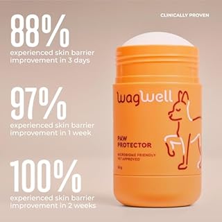 WagWell Paw Protector Dog Paw Balm | Lick-Safe, Vet-Approved Paw & Nose Balm | Microbiome-Friendly, Dermatologist Tested | Hot Pavement & Cold Weather Protection | To Hydrate, Condition & Protect Paws