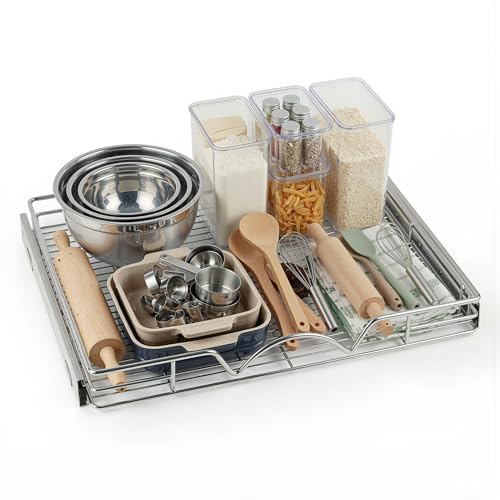Image of HOLDN' STORAGE Pull Out Cabinet Organizer, 28 inchW x 21 inchD Cabinet Drawer