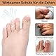 50 Stück Zehenschutz Kleiner Zeh, Durchsichtige Zehenschutz Silikon Durchsichtige für Männer und Frauen zur Abfederung der Reibung am kleinen Zeh, zur Blasen sowie zur Schmerzlinderung（Klein）