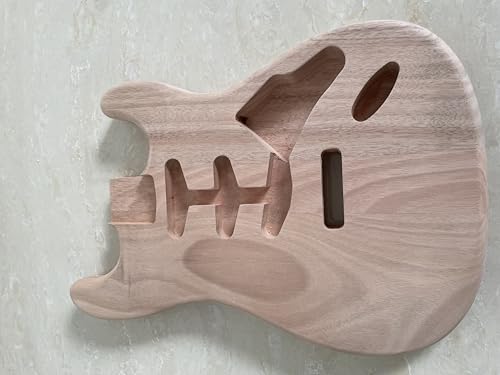 Handcrafted Guitarr Body Mahogany Electric Guitarr Body Guitar Barrel Replacement Parts for DIY ST Style Guitarrs Unfinished Parts S-S-S pickups