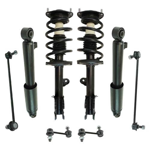 Image of TRQ Front and Rear Suspension Kit Complete Strut & Coil Spring Assembly Shock Absorber Sway Bar Stabilizer Link Compatible with 2010-2012 Hyundai Santa Fe