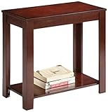 ORE International Traditional Side Table, Dark Cherry, 24-Inch