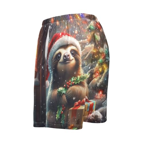 Men's Pajama Shorts Soft Comfy Sleep Shorts Lounge Christmas Pjs Bottoms with Pockets4