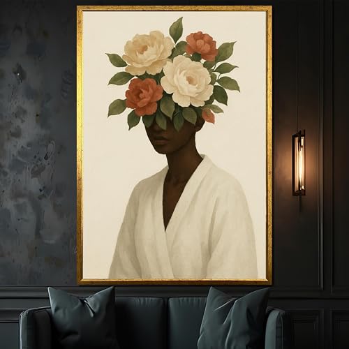 Tableau sur toile portrait floral pour sublimer vos intérieurs modernes