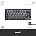 Logitech MX Mechanische kabellose Mini-Tastatur mit Beleuchtung, Taktile leise Tasten, Hintergrundbeleuchtung, Bluetooth, USB-C, macOS, Windows, Linux, iOS, Android, Metall, Deutsches QWERTZ - Grau