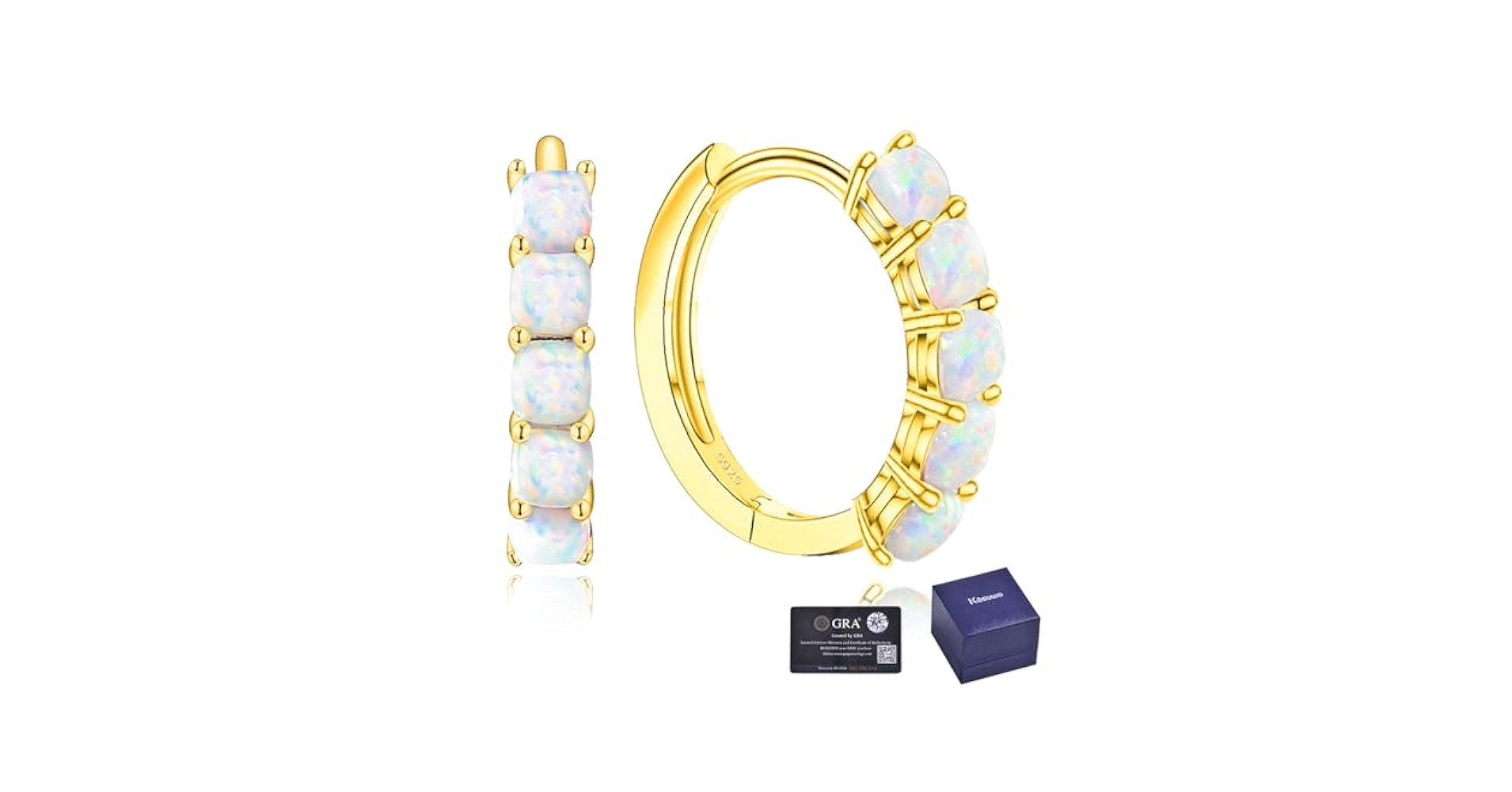 Amazon.com: Kosuwo 925 Sterling Silver Opal Earrings for