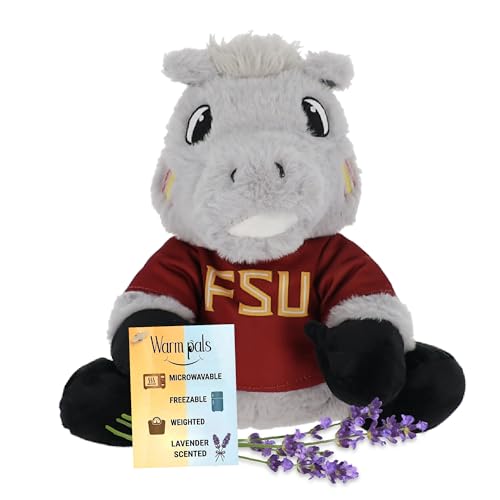 Warm Pals Renegade Florida State Universty Mascot FSU - Heatable Coolable Bedtime Comfort Plushie - 1.5lbs - Cozy Microwavable Lavender Scented Plush Toys - Heated Stuffed Animal Officially Licensed