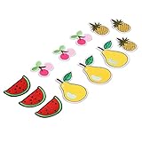 Obst-Aufnäher, 12 Stück, lebendige Farben, Hut-Aufnäher, niedlich, einzigartig, einfach zu verwenden, breite Anwendung für Taschen