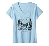 Photo Gallery donna alien bigfoot ufo campfire notte foresta scena maglietta con collo a v Photo Gallery donna alien bigfoot ufo campfire notte foresta scena maglietta con collo a v