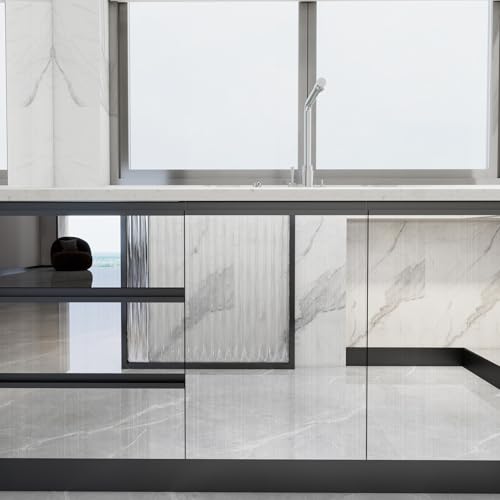 Küchenfolie Edelstahl Vinylfolie Kleber Metallische Selbstklebend Küche Folie Silber für Möbel,Kühlschrank, Spülmaschine, Arbeitsplatte als Renovierungsfolie 30X200cm