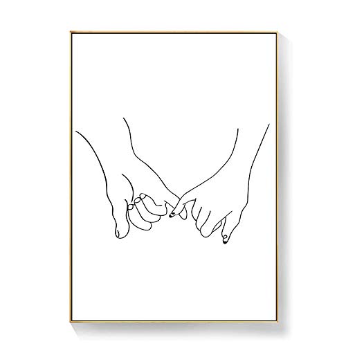 Decoración del hogar con pintura en lienzo de manos entrelazadas 40x60cm de 3 piezas 4