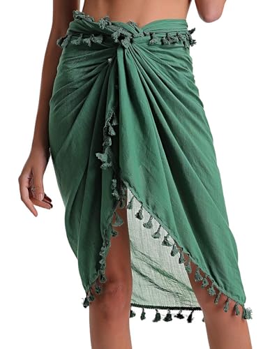 Image of Eicolorte Sarong Cover Up Womens Beach Cover Up Bikini Bathing Suit Swimsuit Swimwear Coverup Sarong Pareo Wraps for Women
