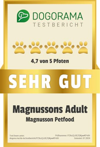 Magnusson Adult (1 x 14kg) Hundetrockenfutter für Erwachsene Hunde Aller Rassen Alleinfuttermittel Hoher Anteil an frischem Fleisch Ofengebacken