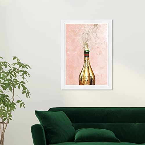 Wynwood Studio Drinks and Spirits Contemporary Fashion Wine Splash Canvas Wall Art Blush Italian Champagne Living Room Bedroom and Bathroom Home Decor 13x19 Pink and Gold by Wynwood Studio - Used condition - Image 5